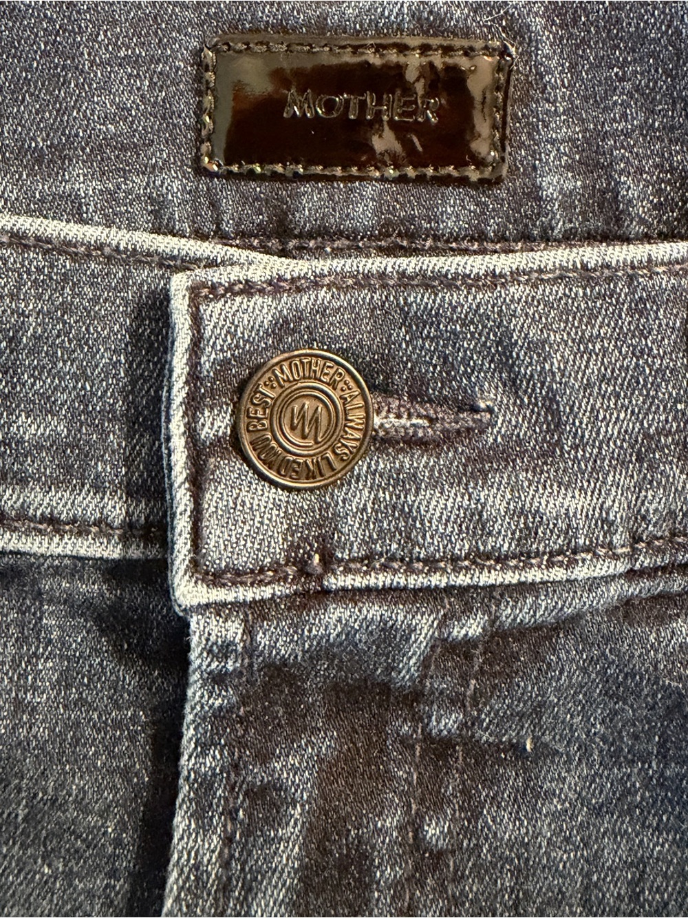 MOTHER Insider Crop Twilight Magic Dark Wash Kick Flare Jeans Size 26 - Picture 6 of 11